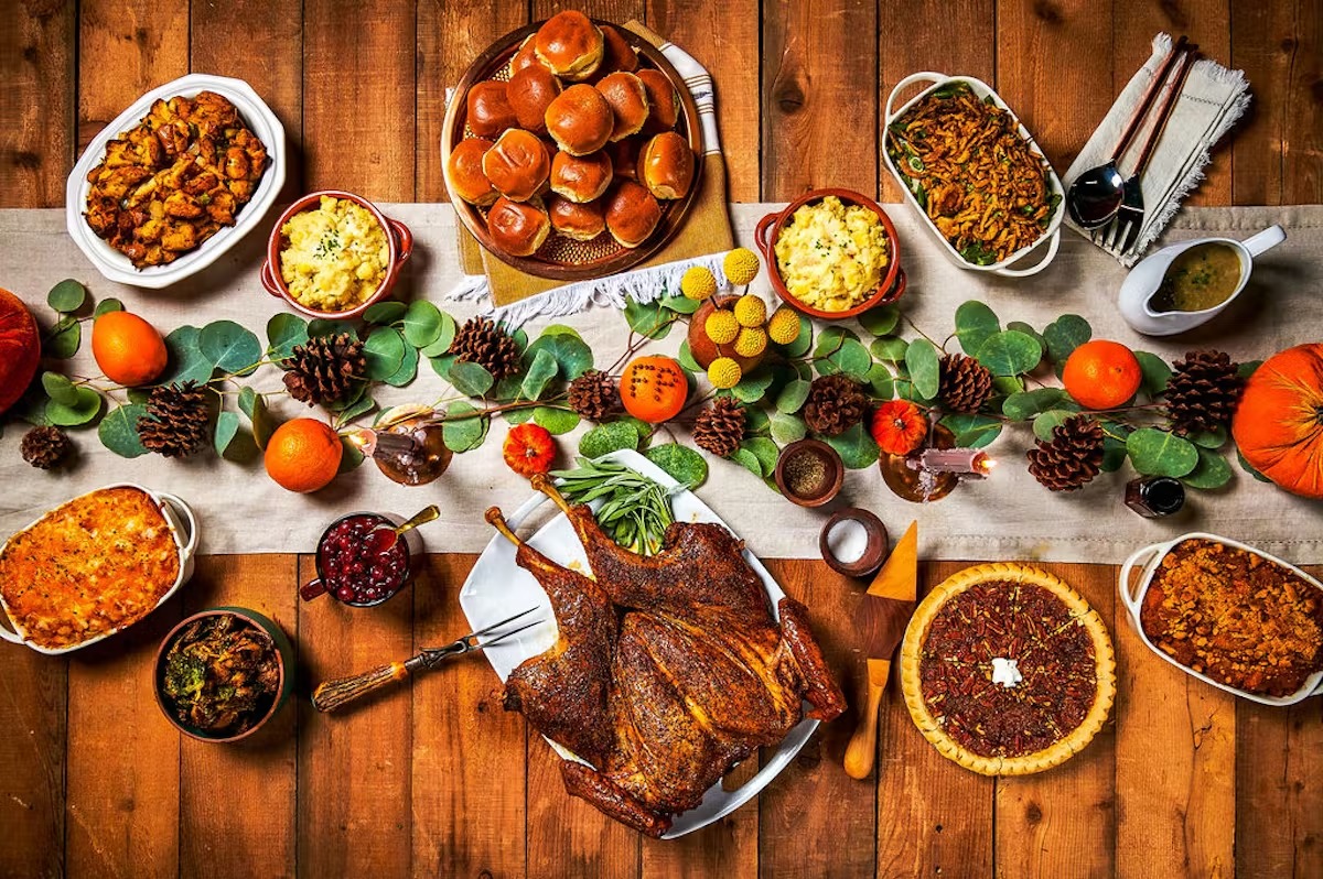 Catering spread of Uptown Social favorites